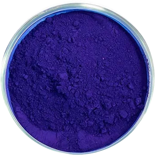 Activated crude powder in a glass dish